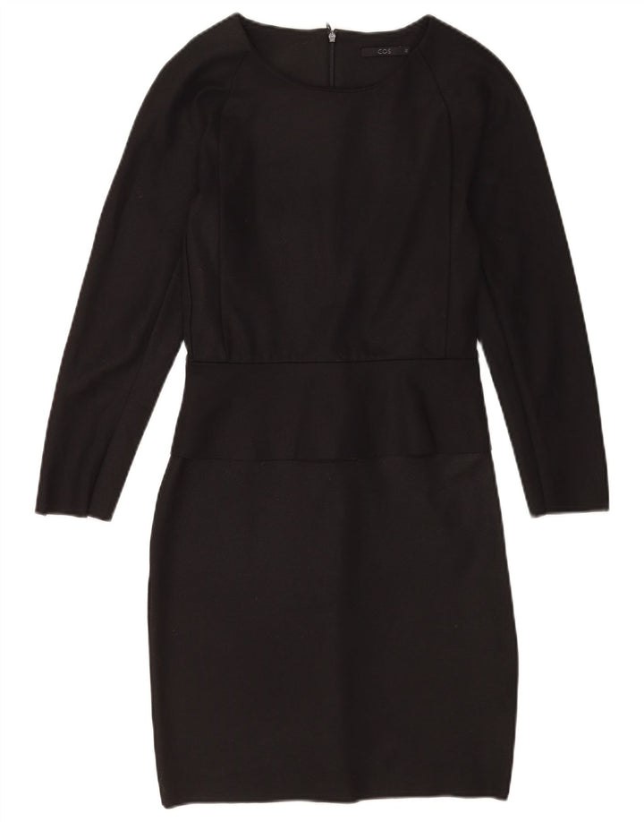 Abito tubino a maniche lunghe da donna Cos UK 6 XS poliestere nero