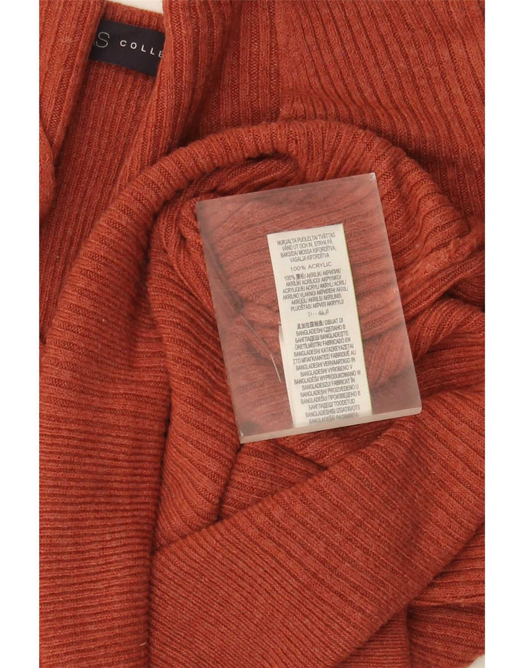 Maglione da donna con scollo a V Marks & Spencer UK 12 Acrilico arancione medio