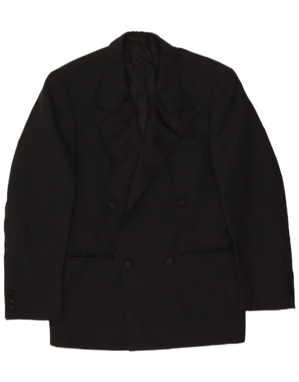 Wellington Giacca blazer doppiopetto da uomo UK 34 XS Nero