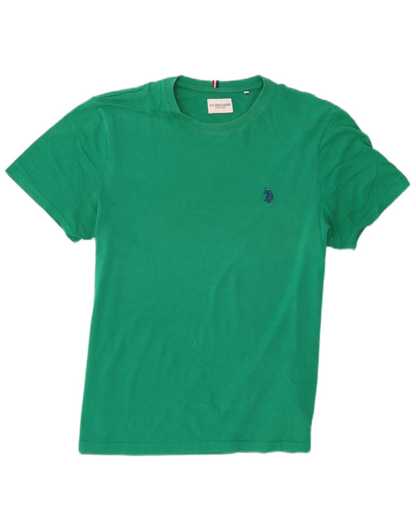 Polo Assn. T-shirt da uomo Top in cotone verde medio