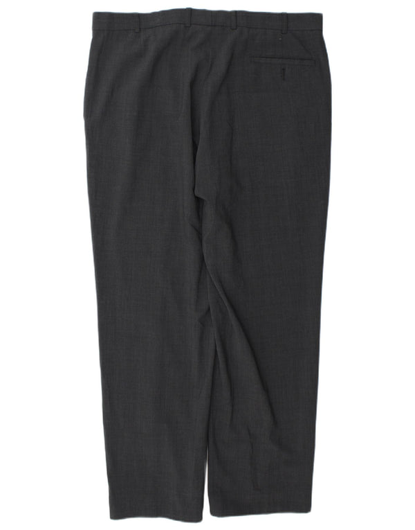 Pantaloni da abito su misura da uomo Marks & Spencer W38 L31 poliestere grigio