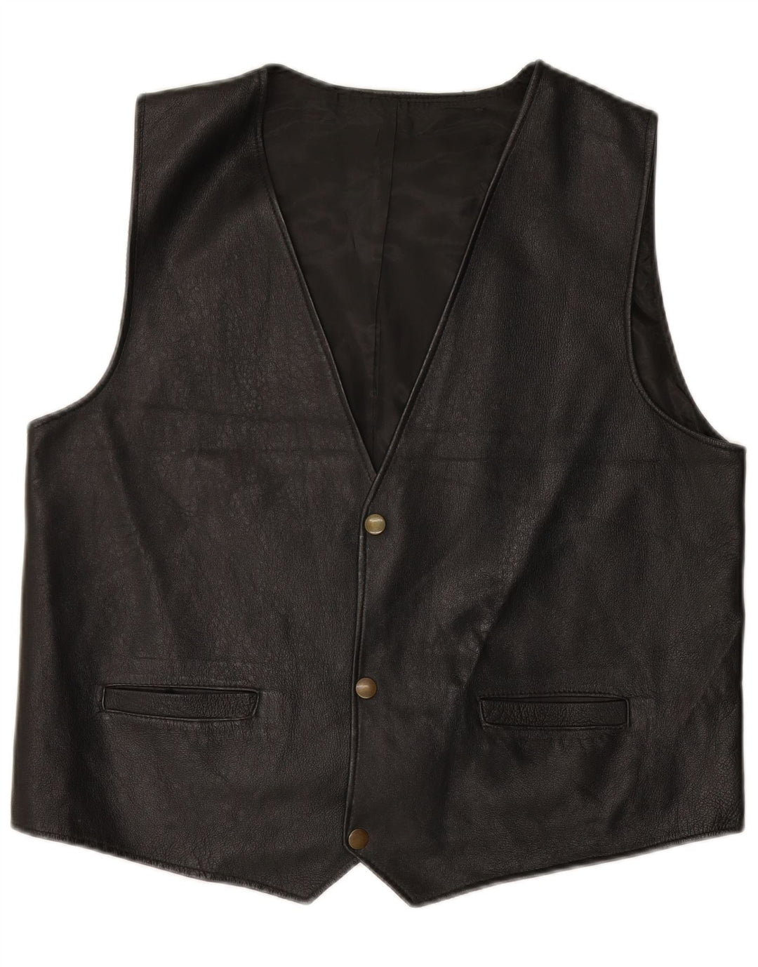 Gilet in pelle da uomo VINTAGE XL Nero