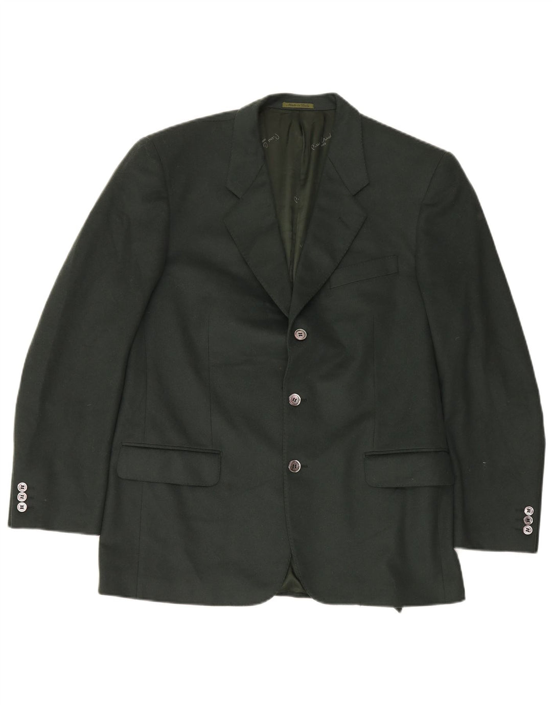 Giacca blazer da uomo a 3 bottoni Pierre Cardin IT 50 grande lana kaki