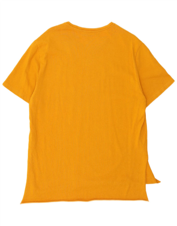 Top tunica da donna Benetton UK 14 cotone giallo medio