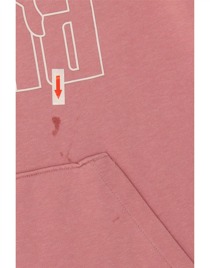 Felpa con cappuccio grafica da uomo Puma rosa medio
