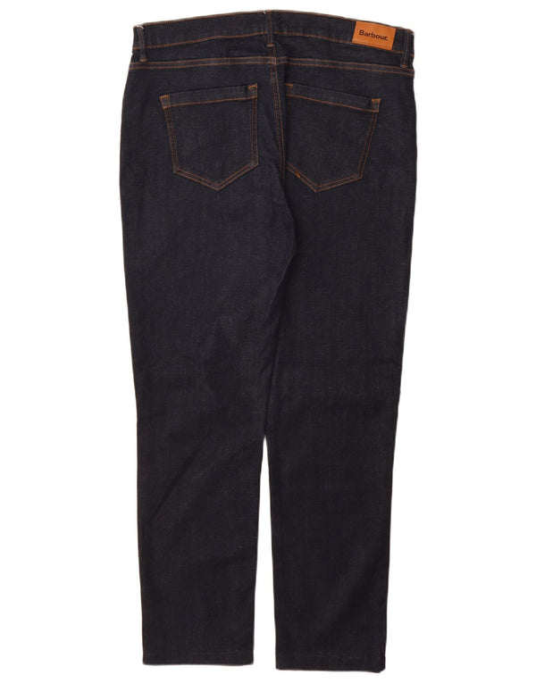 Jeans dritti da donna BARBOUR UK 18 XL W34 L28 Cotone blu navy