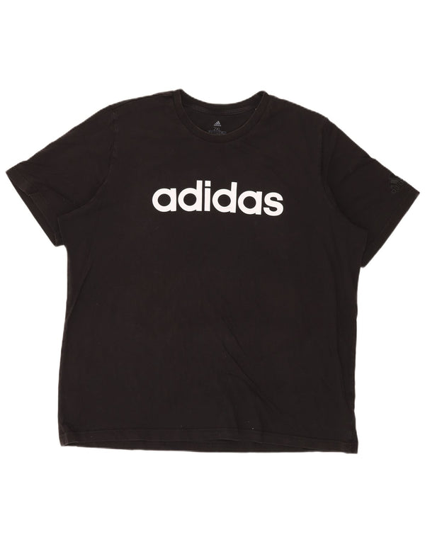T-shirt grafica da uomo Adidas Top 2XL cotone nero