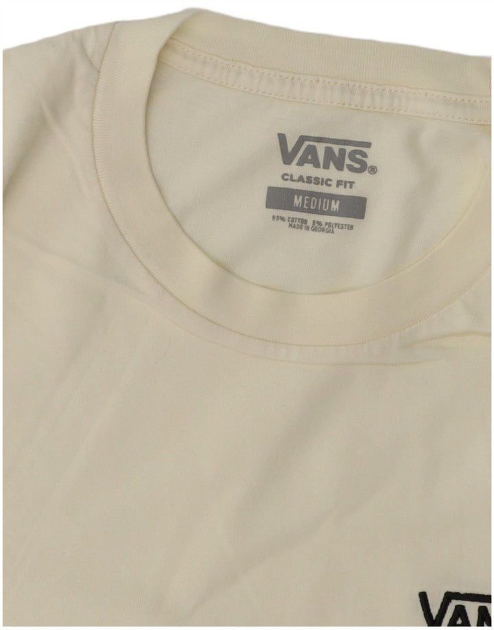 T-shirt da uomo dalla vestibilità classica VANS, in cotone color block medio, bianco sporco