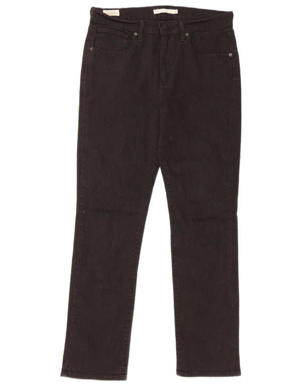 Jeans dritti a vita alta Levi's 724 da donna W31 L30 cotone nero