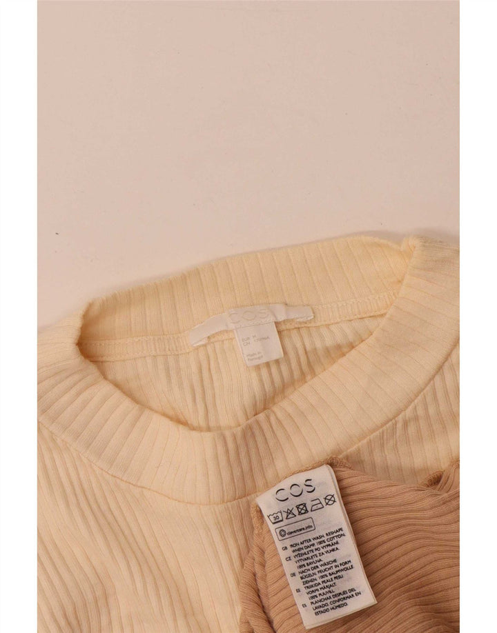 Cos Top da donna a maniche lunghe UK 12 Cotone color block beige medio