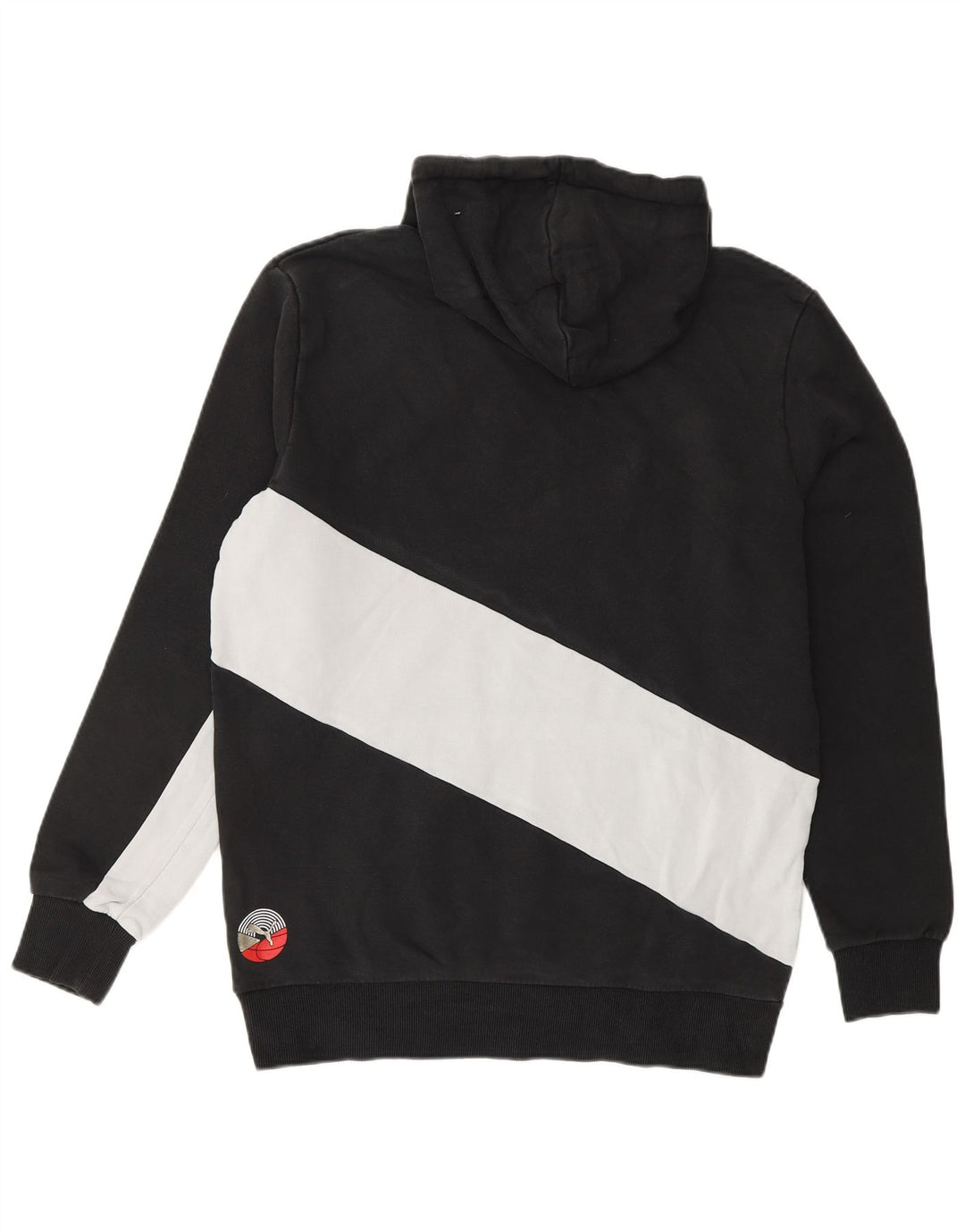 Felpa con cappuccio da uomo PUMA in cotone color block medio nero