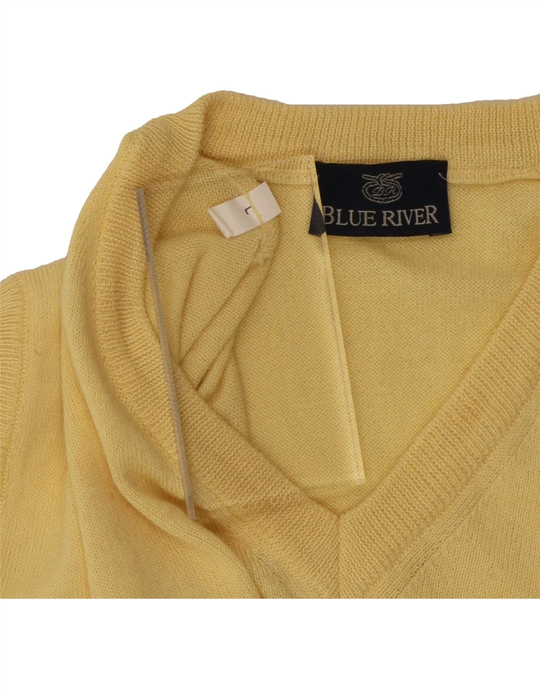 VINTAGE Mens Vest Tank Top Large Yellow Wool Vintage Vintage and Second-Hand Vintage from Messina Hembry 