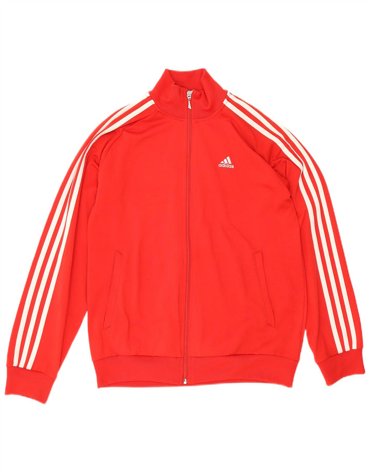 Giacca da tuta Adidas Clima 365 da ragazzo 13-14 anni in poliestere rosso