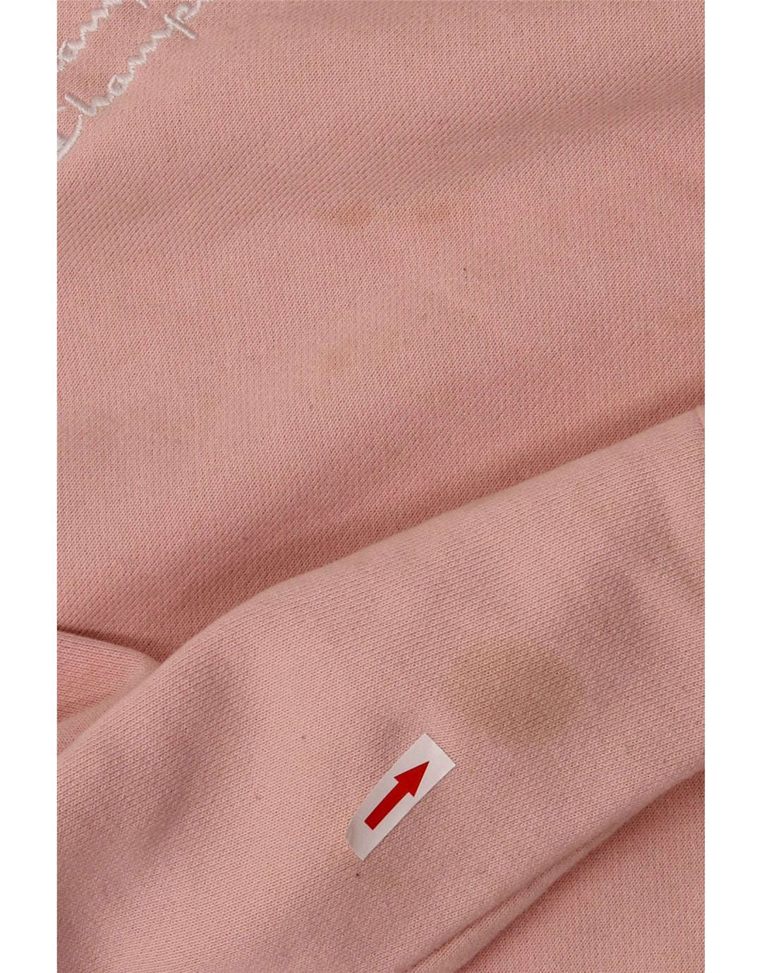 Felpa oversize da donna Champion, maglione UK 10, piccolo cotone rosa