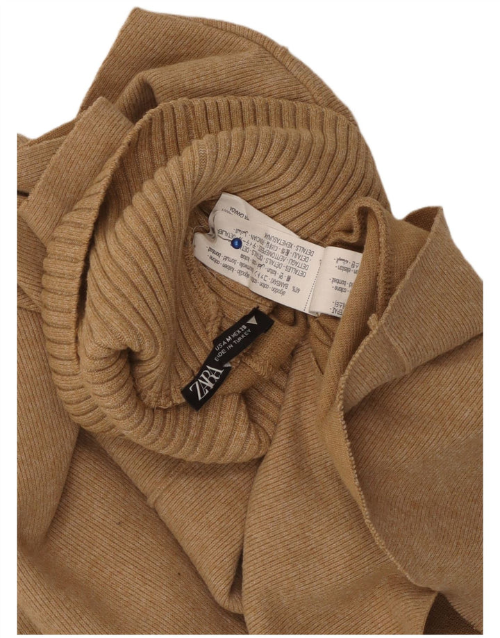 Canotta da donna Zara UK 12 in cotone beige medio