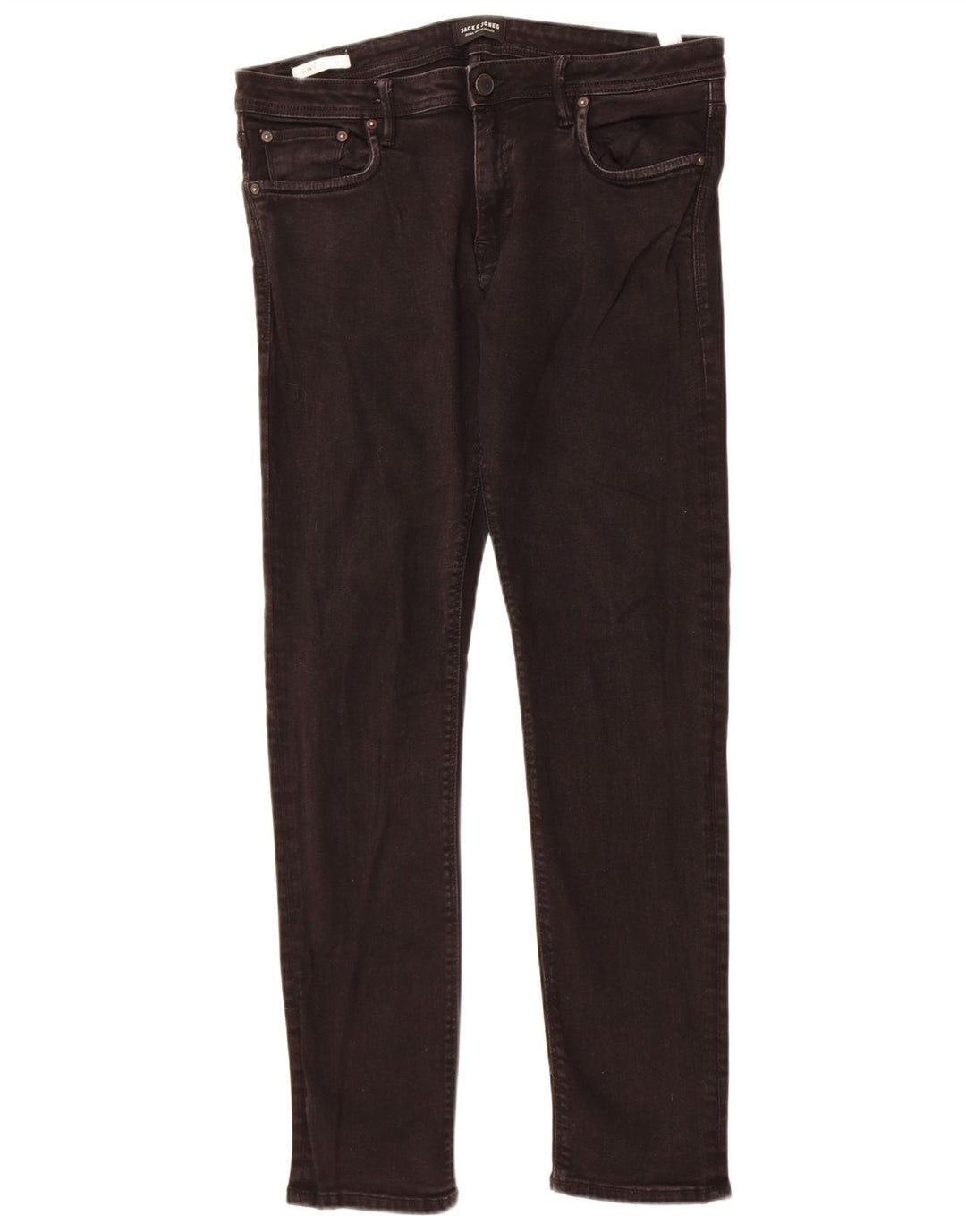 Jack & Jones Uomo GLENN Slim Jeans W34 L32 Cotone Nero
