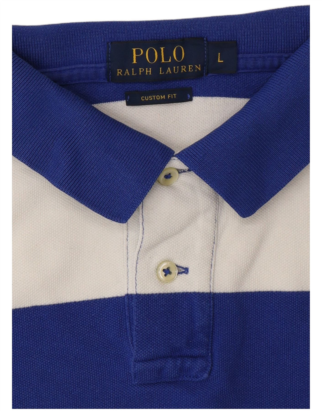 POLO RALPH LAUREN Polo da uomo su misura a righe grandi blu