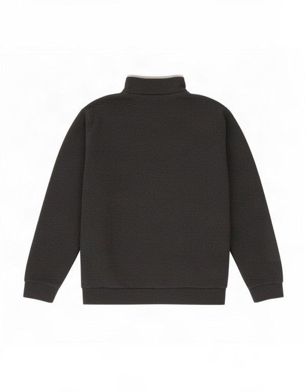 Crew Clothing Felpa con collo con zip da uomo Maglione XL Cotone grigio