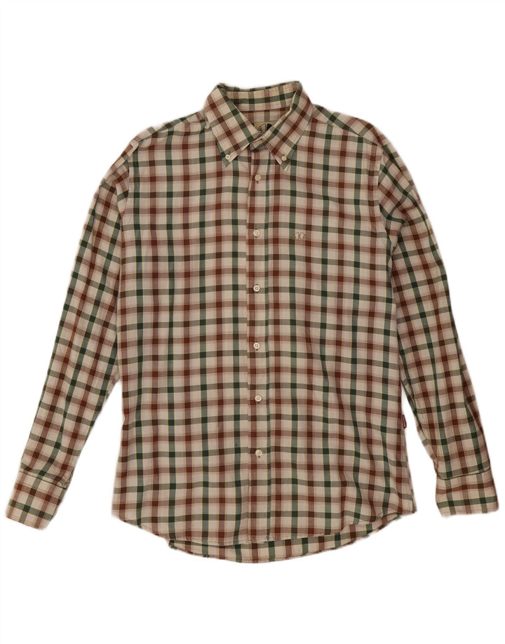 Camicia Uomo Americanino A Quadri Grandi Multicolori In Cotone