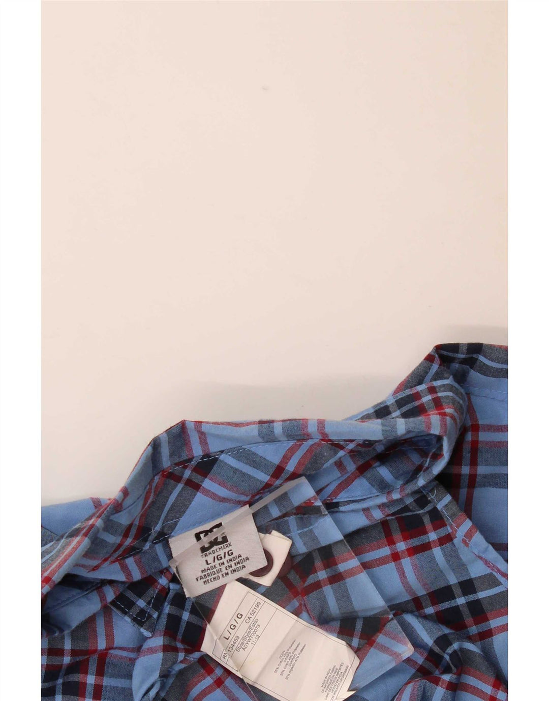 Camicia DC da uomo a maniche corte in cotone a quadri blu grandi