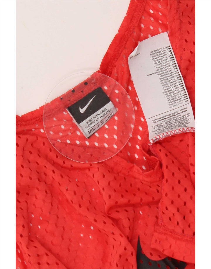 Canotta grafica Nike da uomo, grande, rossa, in poliestere