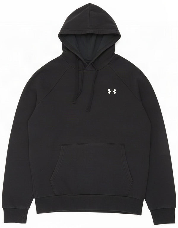 Under Armour Uomo Cold Gear Felpa con cappuccio Maglione Medio Nero Cotone