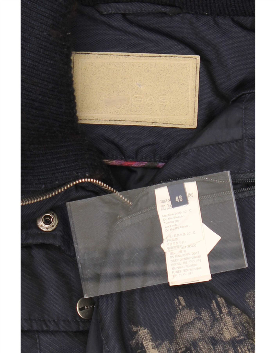 Bomber con cappuccio da donna Gas IT 46 Large Blu Navy in poliammide