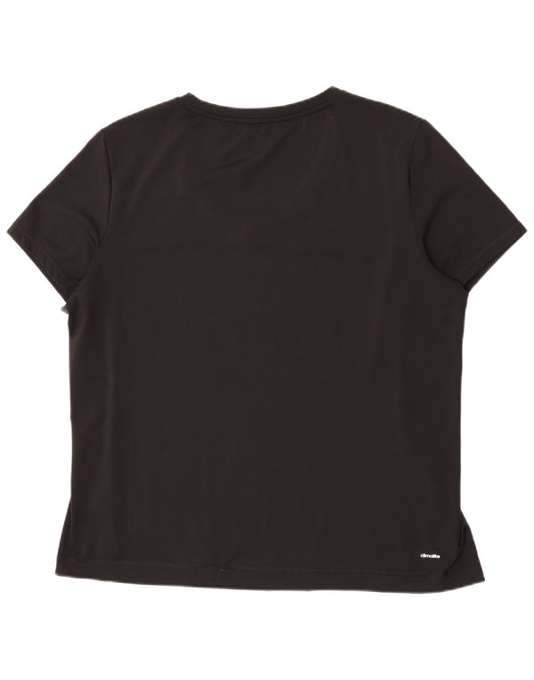Maglietta Adidas Climalite da donna Top UK 24/26 2XL Nera