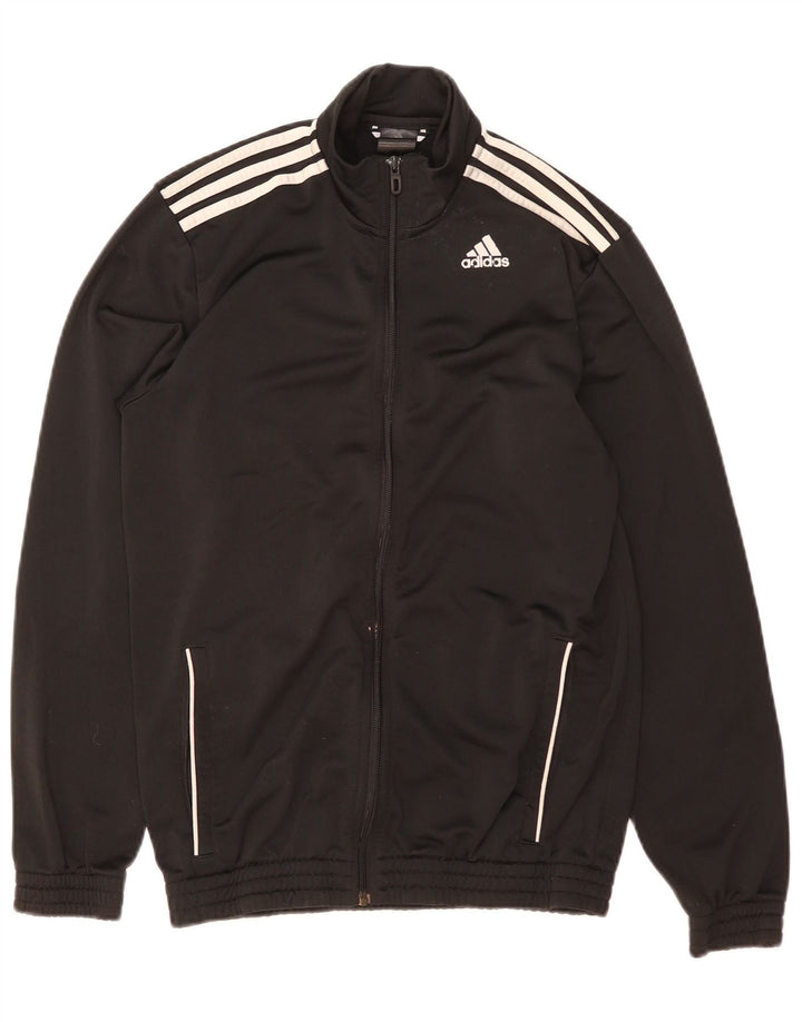 Giacca da tuta da uomo Adidas UK 38/40 Medium Nero Poliestere