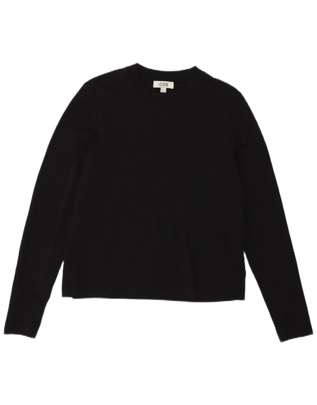 Cos Top da donna a maniche lunghe UK 12 medio nero
