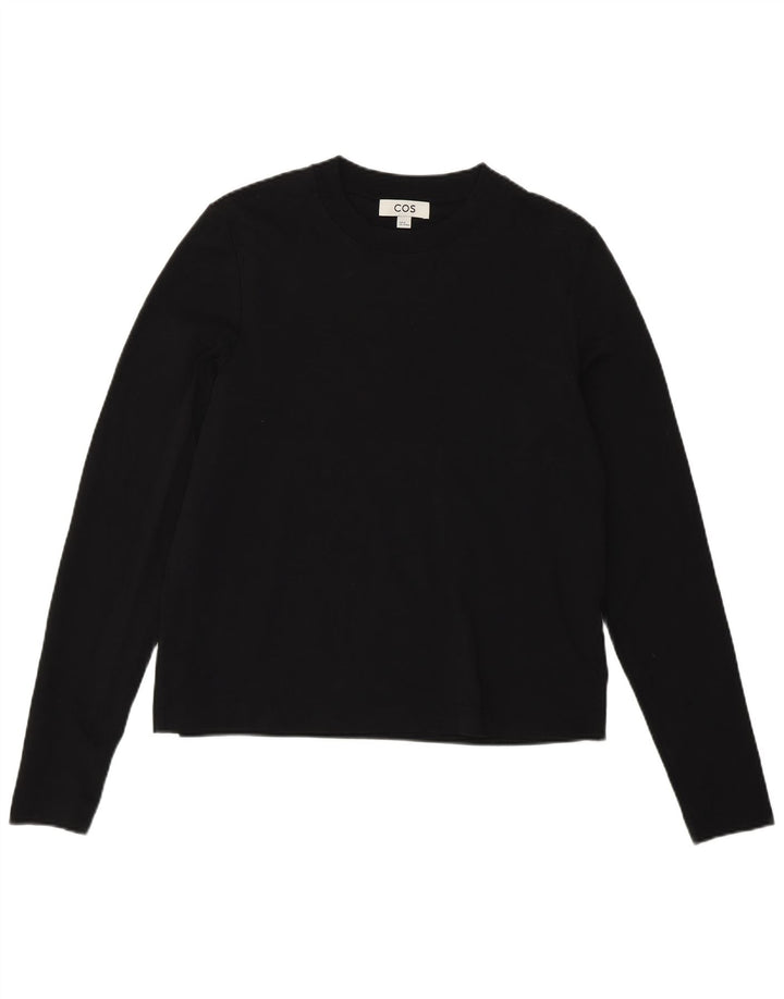 Cos Top da donna a maniche lunghe UK 12 medio nero