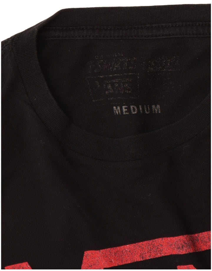 Maglietta grafica da uomo Vans a maniche lunghe in cotone nero medio