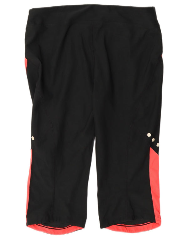 Pantaloni da tuta Reebok da donna Capri UK 14 Large Black Colourblock