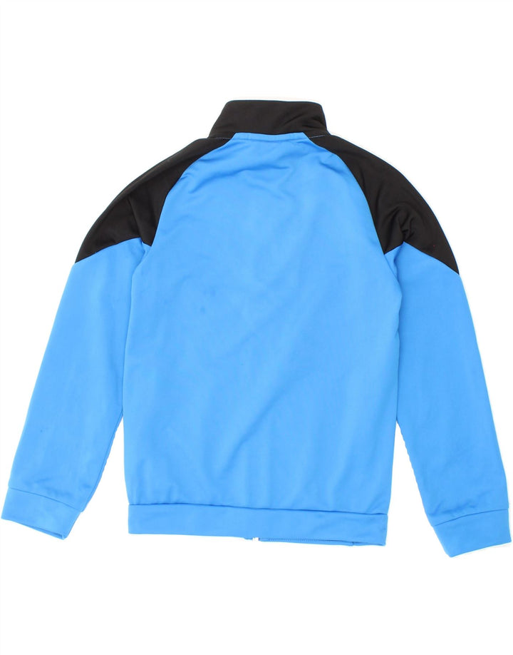 PUMA Boys Graphic Tracksuit Top Jacket 7-8 Years Small  Blue Colourblock Vintage Puma and Second-Hand Puma from Messina Hembry 