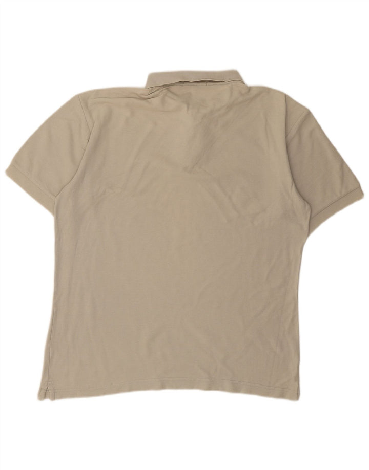 FILA Mens Polo Shirt IT 52 Large Beige Cotton