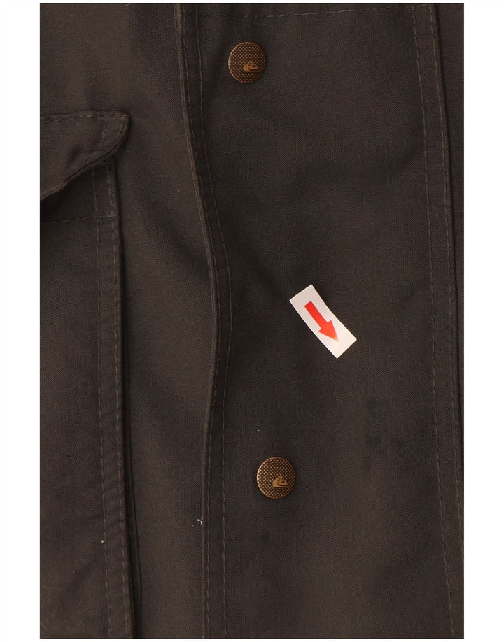 Giacca a vento con cappuccio da uomo Quiksilver UK 38 Poliestere grigio medio