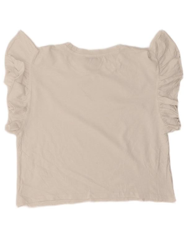 T-shirt corta oversize da donna Zara UK 10 piccola bianca