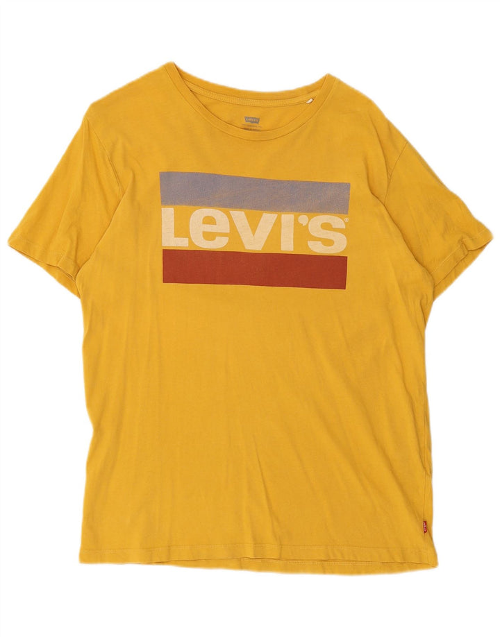 T-shirt grafica da uomo Levi's Top in cotone color block giallo medio