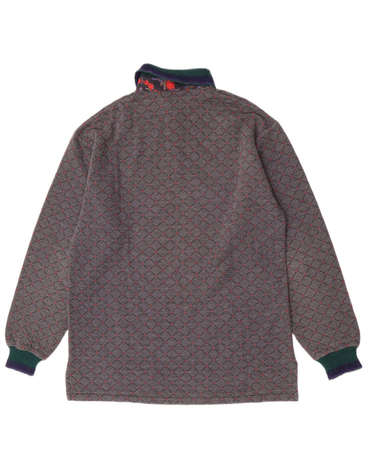 Polo da rugby da uomo Johnny Lambs IT 50 grigio medio a rombi/diamante