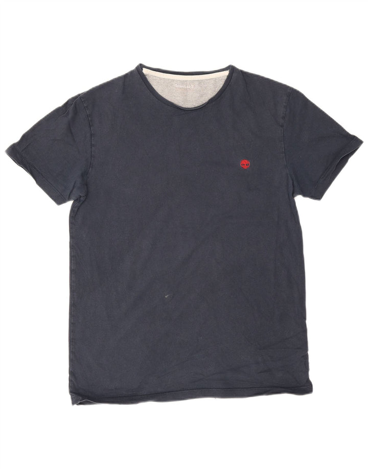 T-shirt da uomo slim fit Timberland Top medio in cotone blu navy