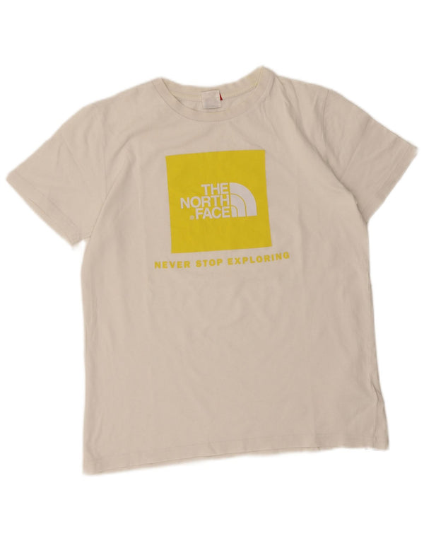 The North Face Boys Graphic T-Shirt Top 13-14 Years XL White Cotton