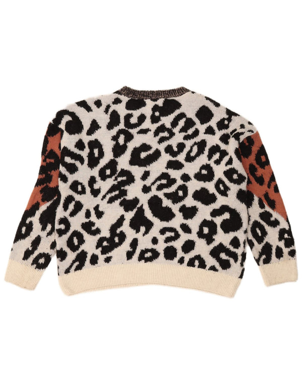 Maglione corto con scollo a barca da donna Marks & Spencer UK 14 medio multicolore