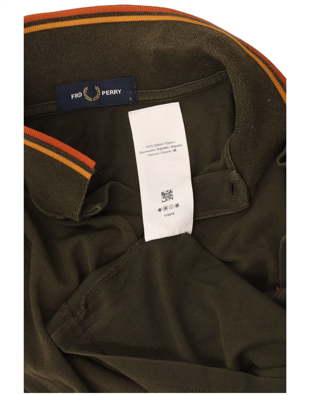 Polo da uomo Fred Perry piccola in cotone kaki
