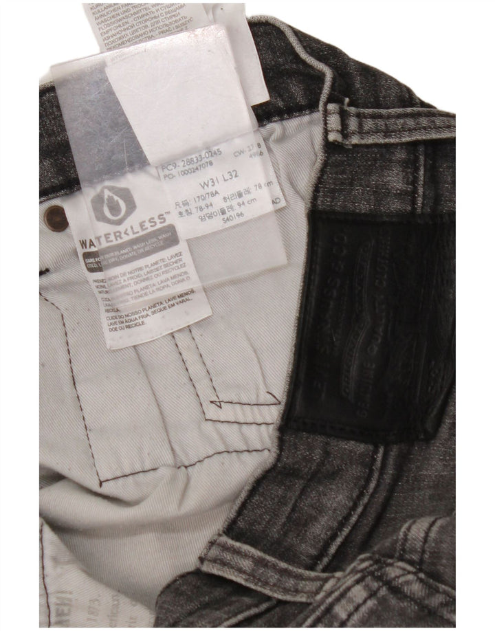 Jeans slim da uomo LEVI'S W31 L32 cotone grigio