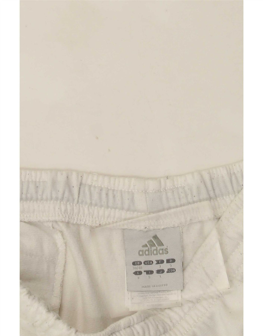 Pantaloni da tuta da uomo Adidas UK 38/40 Poliestere bianco medio