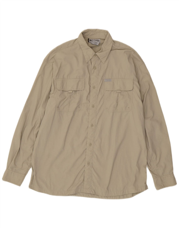 Camicia da uomo Columbia XL in nylon beige
