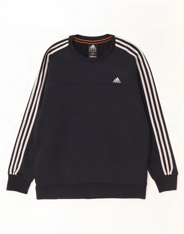 Felpa Adidas Uomo Maglione Grande Cotone Nero