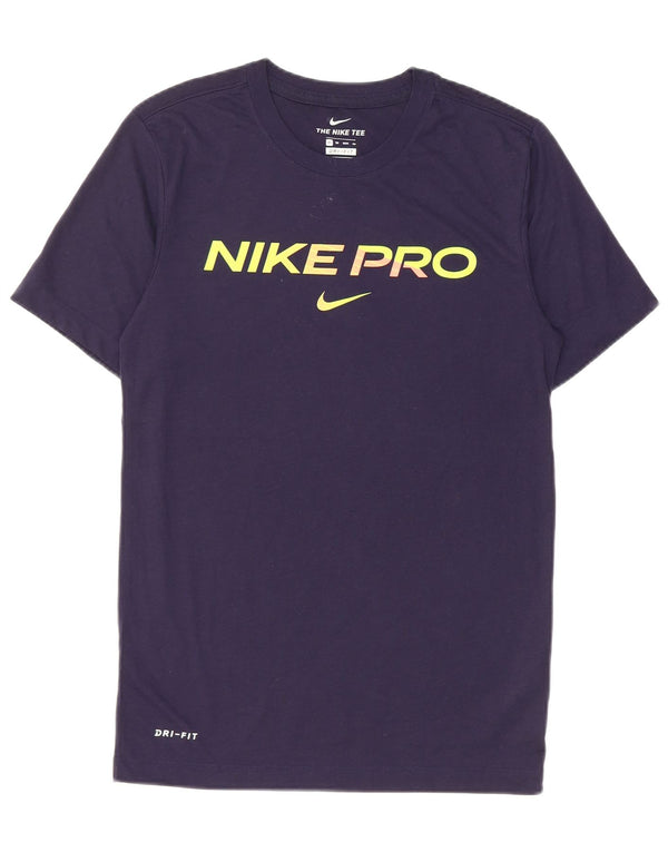 T-shirt grafica da uomo NIKE Dri Fit Top XS poliestere blu navy
