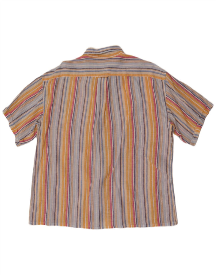 Gant Camicia a maniche corte da uomo XL Lino a righe multicolore