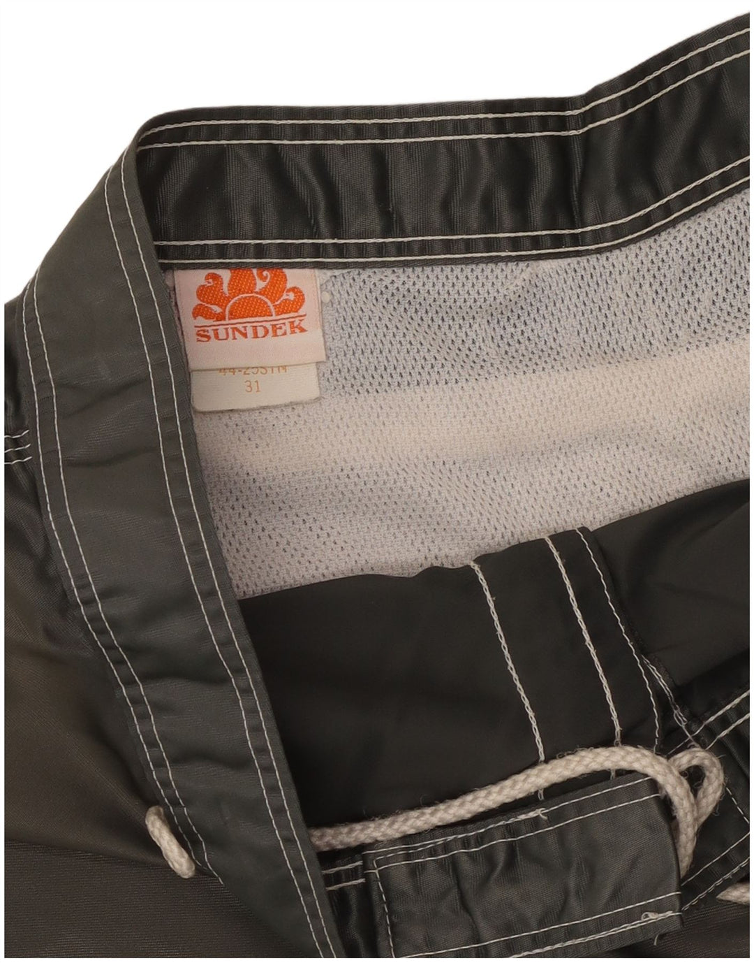 Pantaloncini da bagno da uomo SUNDEK in nylon grigio medio